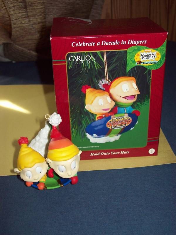 Rugrats Dil Tommy On Sled Heirloom Carlton Ornament  