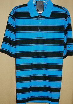 NIKE Dri Fit mesh tech stripe s/s polo Lg(484)  