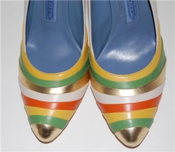 ASHLEY DEARBORN ~ JAMESON ~ STRIPE LEATHER SHOES 36 / 6  