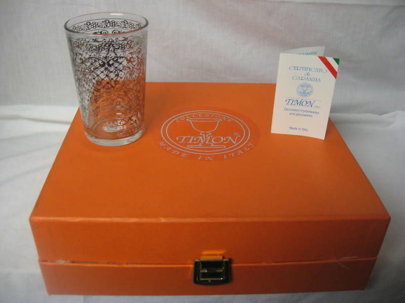 TIMON GLASSWARE from ITALY   SET OF 6   *NEW IN BOX*  