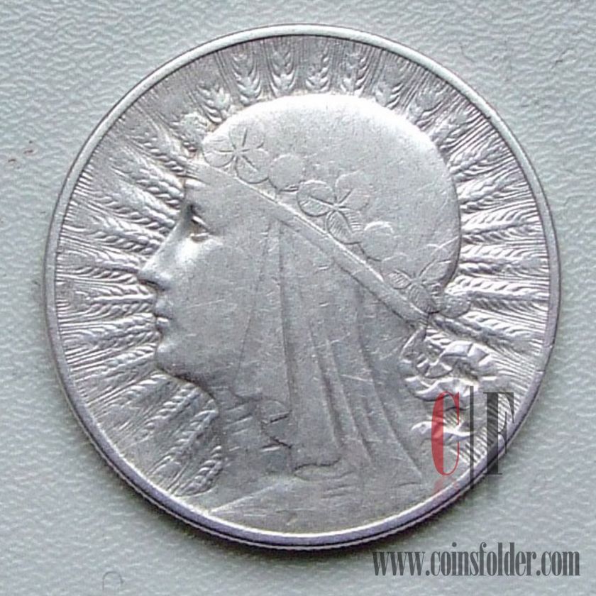   Poland polish 10 Zlotych Zlote Zloty Silver Coin Queen Jadwig  