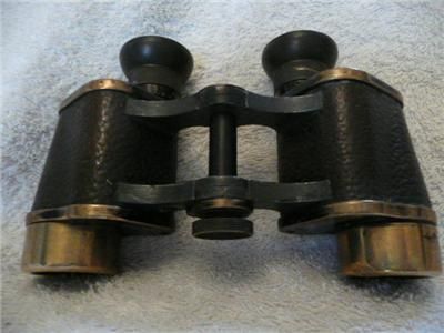 BRASS ZEISS JENA MILITARY DF 8X 1912 BINOCULARS  