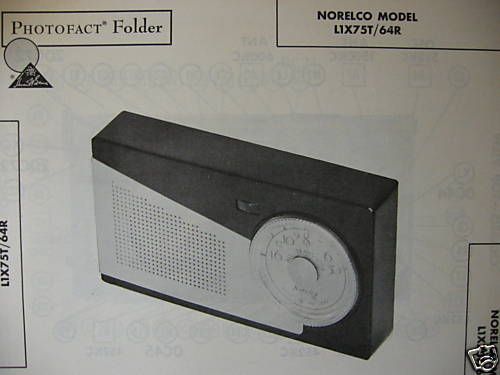 PhotoFact Manual NORELCO L1X75T/64R (510)  