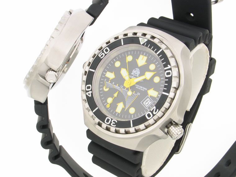 FLY BACK GMT COMBAT DIVER 1000m HELIUM SAFE T76  