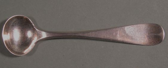 Coin silver salt spoon, Bangor, Maine  