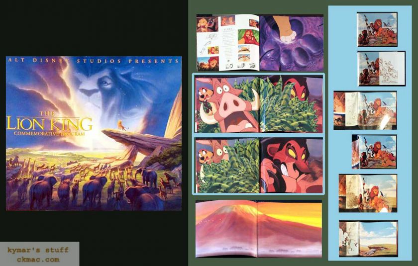 LION KING Disney rare Commemorative Program  