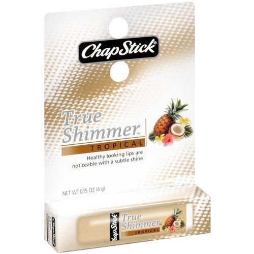 12 Pack) Chapstick True Shimmer Tropical Lip Balm Full Size Great 