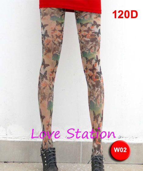 Fashion Leggings Various Printed Patterns Tights 120D  