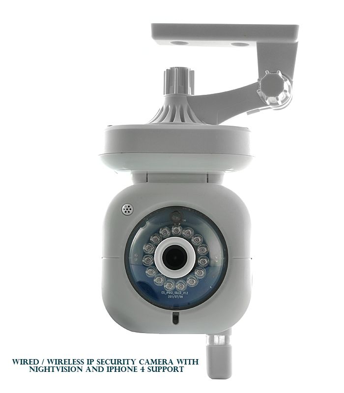 Wired / Wireless IP Security Camera with Nightvision and iPhone 4 