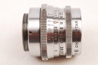 CINE RAPTAR WOLLENSAK 17MM F/2.5 LENS C MOUNT 16MM*LENS  