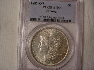 1882 O OVER S MORGAN SILVER DOLLAR  