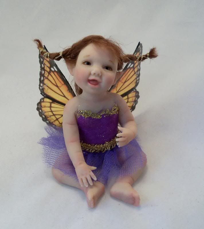 Ooak Fairy Fae Faerie polymer clay sculpture art doll ADSG OGLD IADR 