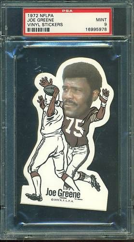 1972 TOPPS NFLPA STICKERS JOE GREENE STEELERS PSA 9  