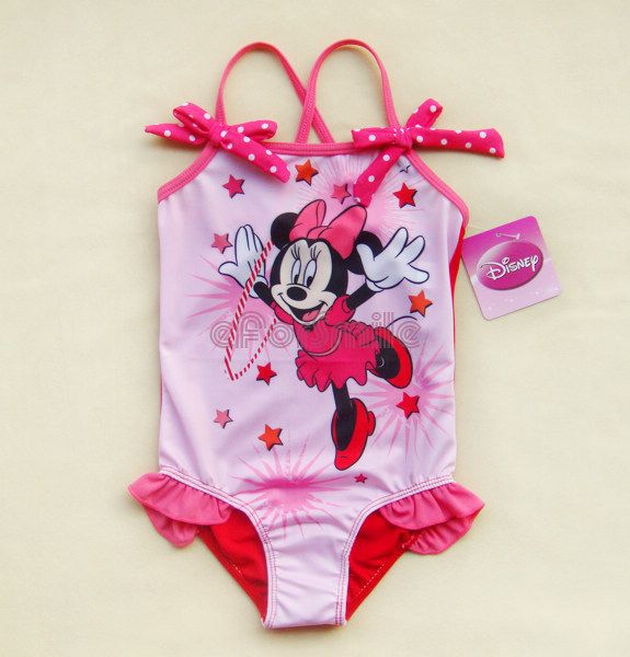 8YEARS 2T 3T 4 GIRLS MINNIE MOUSE SWIMSUIT SWIMWEAR SWIMMING SWIM 