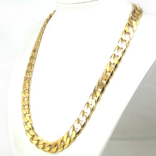 2080g MEN 18K YELLOW GOLD PLATED NECKLACE SOLID FILL GP EP CHAIN 