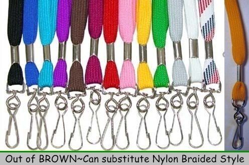 10 Flat COTTON NECK LANYARDS~STRAPS 3/8 wide 13 Colors  