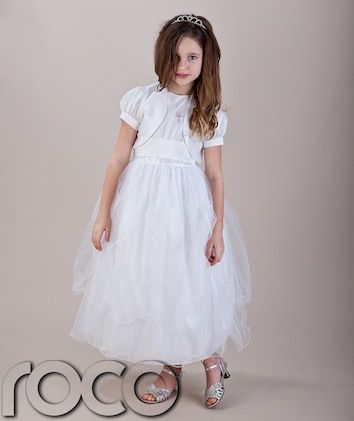 Girls White Dress Girls Communion Wedding Flower Girl Dresses Age 5 