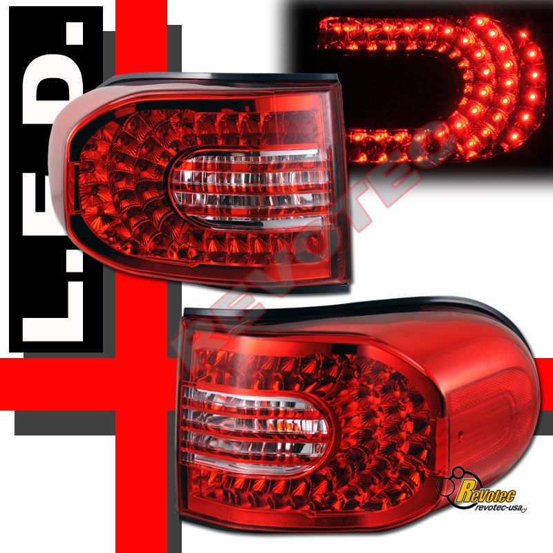 2007 2011 TOYOTA FJ CRUISER LED TAIL LIGHTS RED 08 09  