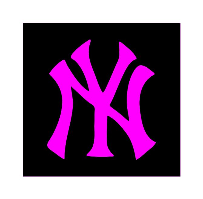 New York Yankees NY PINK logo, Sticker 2 #42  