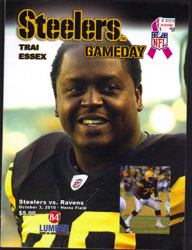 2010 STEELERS RAVENS FOOTBALL PROGRAM MINT CONDITION  