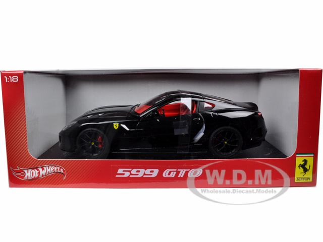 2011 2012 FERRARI 599 GTO BLACK 1/18 DIECAST MODEL CAR  