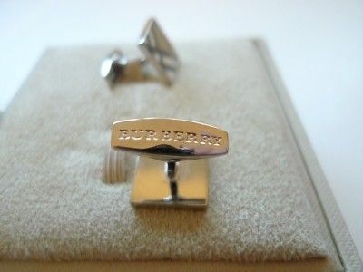 Burberry Signature Check Cufflinks  Authentic  New $175  