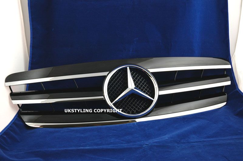 FIN MERCEDES W203 SPORTS GRILLE C240 C280 C320 C32 BK  