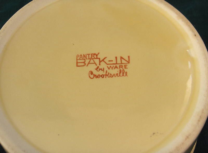 Old Silhouette Crooksville Pantry Bak In 2 Pc Casserole  