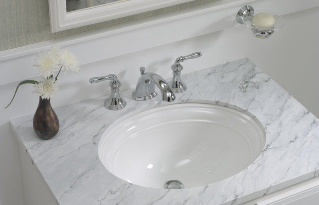 Kohler K 2350 0 White Devonshire 17 Undermount Bathroom Sink  