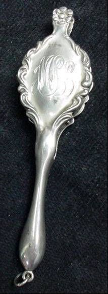 Fancy Art Nouveau Ladys Folding Sterling Sliver Lorgnette Antique 