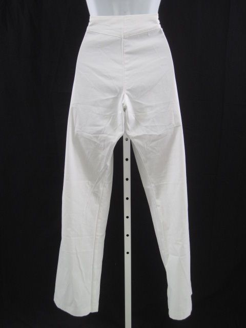 SISLEY White Bootcut Pants Slacks Sz 42  