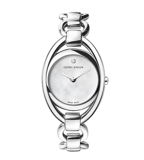 Georg Jensen Ladies Watch # 314   EVE   Mother Of Pearl Dial  