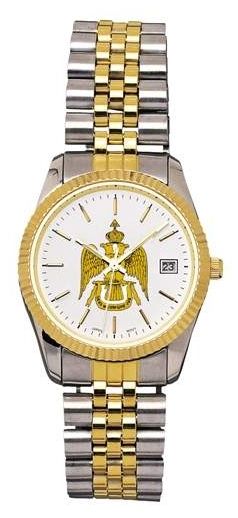 Scottish Rite 33rd Degree Watch w/Two Tone Bracelet  