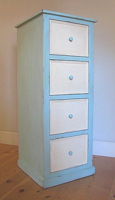 Four Drawer Library FILE CABINET 30 Distressed Paints Old World Wood 