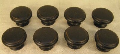 Black Shabby Cottage Chic Wood Knobs Chest Dresser  