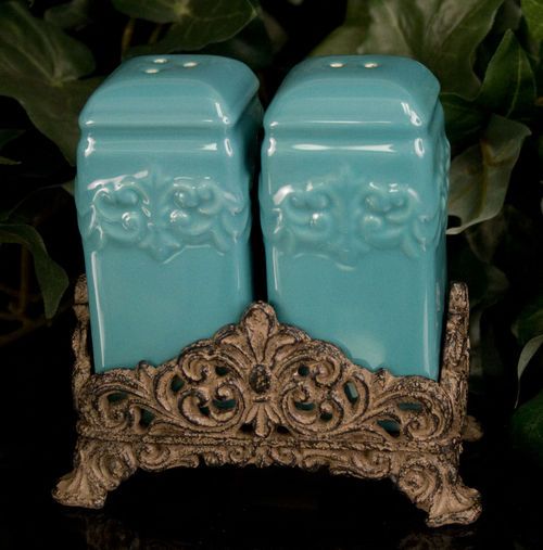 Turquoise Salt and Pepper Shakers by Drake Design  