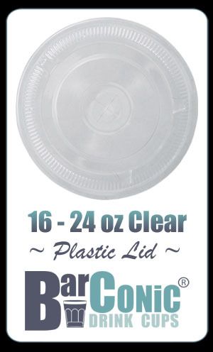 BarConic® Lids Fits 16oz and 24 oz Clear Plastic Cups  