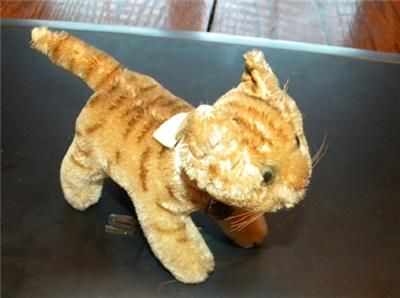 Vintage Steiff cat w/button   bell  ribbon 4  