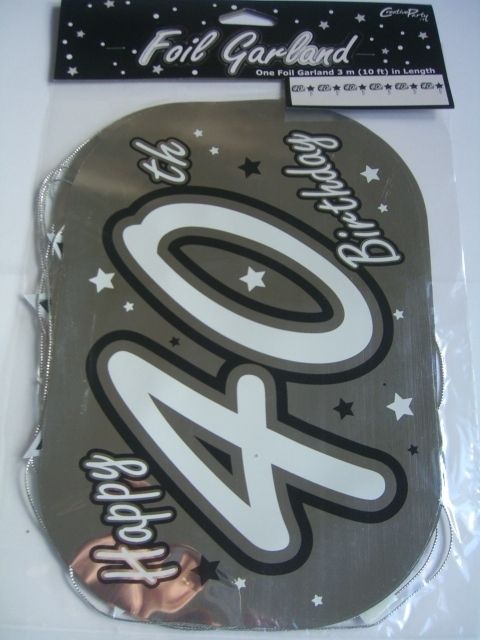 40th birthday foil bunting £ 3 49