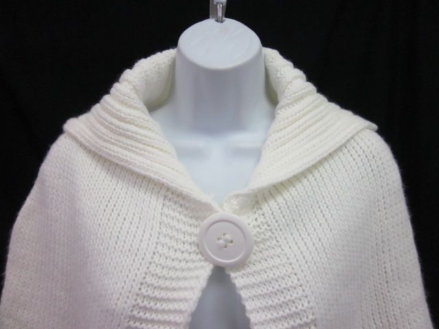 NWT HELEN WELSH White Shawl Shrug Sweater One Size  