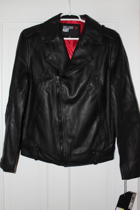 WILLIAM RAST for Target Mens Black Leather Jacket NWT  