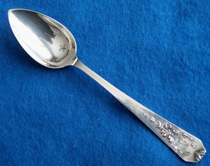 WHITING MADAM JUMEL SOLID STERLING TEASPOON MONO A  