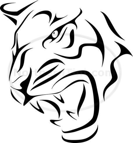 Tribal Tiger Car Decal Window Sticker Wall Art #516  