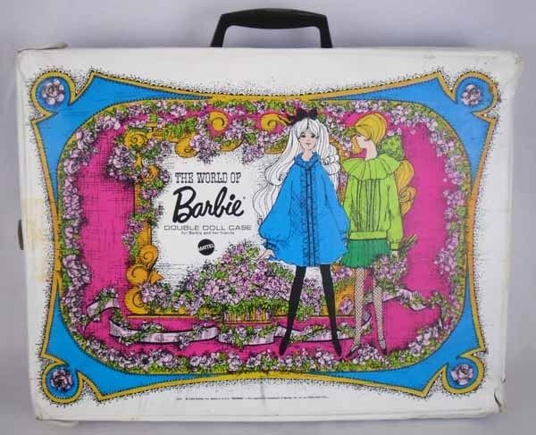 Vintage The World of Barbie Double Doll Case w/ Pockets Mattel 1968 13 