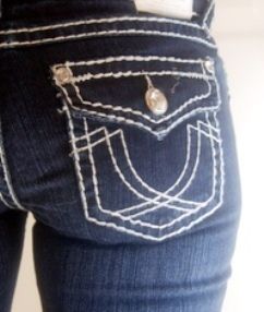 IDOL BLUE JEANS W/WHITE STITCHING BOOTCUT SZ 1 11  