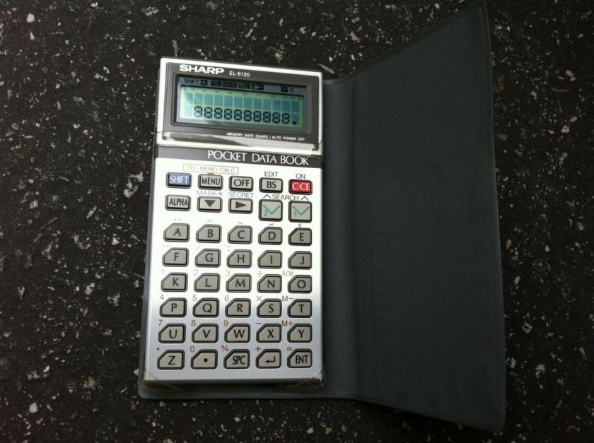 VINTAGE SHARP POCKET DATA BOOK EL 6120 CALCULATOR  