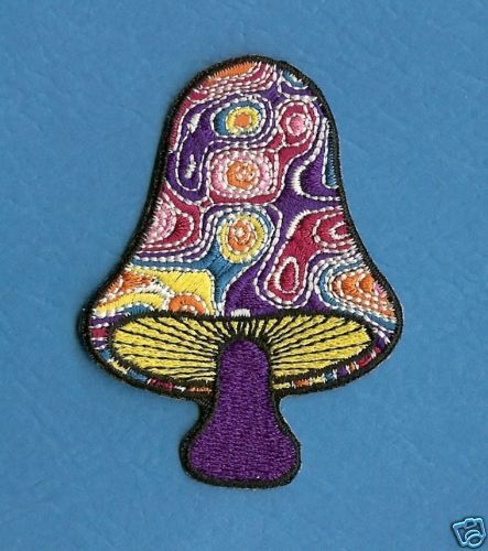 Hippie Psychedelic Mushroom Peace Patch Iron On Crest  