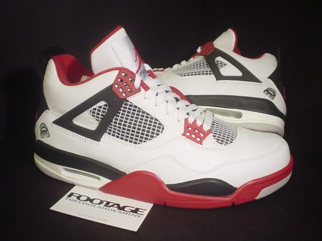   Air Jordan IV 4 Retro WHITE VARSITY FIRE RED BLACK MARS Sz 9.5  