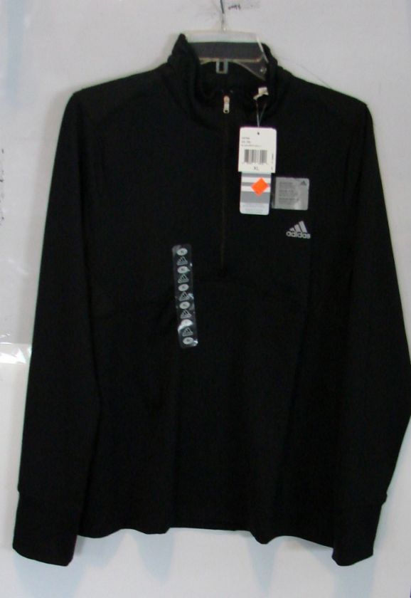 New Adidas Womens Rebound Jacket qtr. zip Xs black $19  