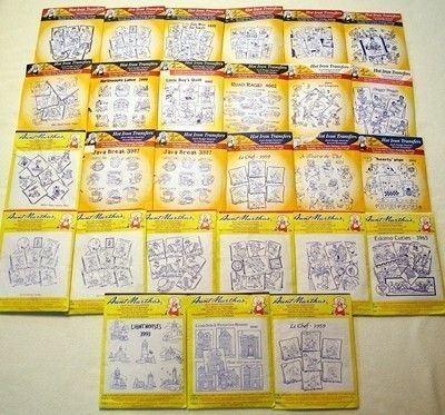 Vintage AUNT MARTHAS Hot Iron Transfers ~Lot of 27~ Embroidery Martha 